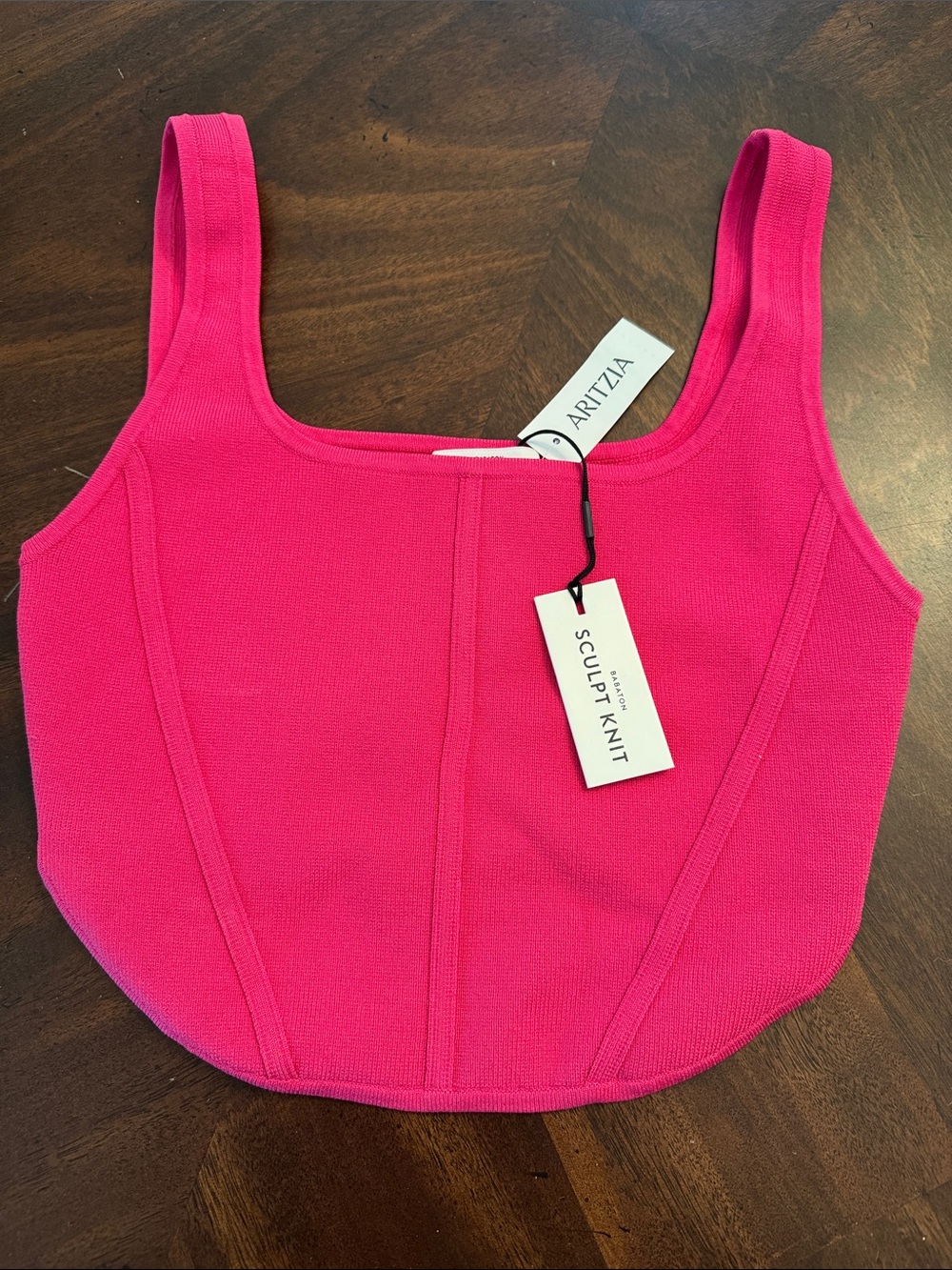 Aritzia Sculpt Knit Tank Top - Hot Pink